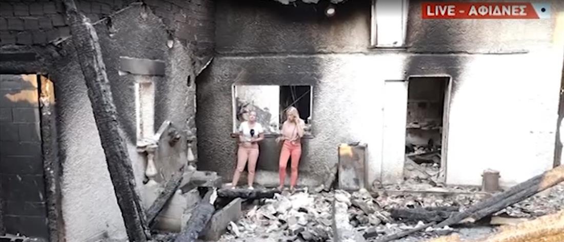 Φωτιά στις Αφίδνες - Ιδιοκτήτρια σπιτιού: μετά την φωτιά, ήρθε το πλιάτσικο (βίντεο)