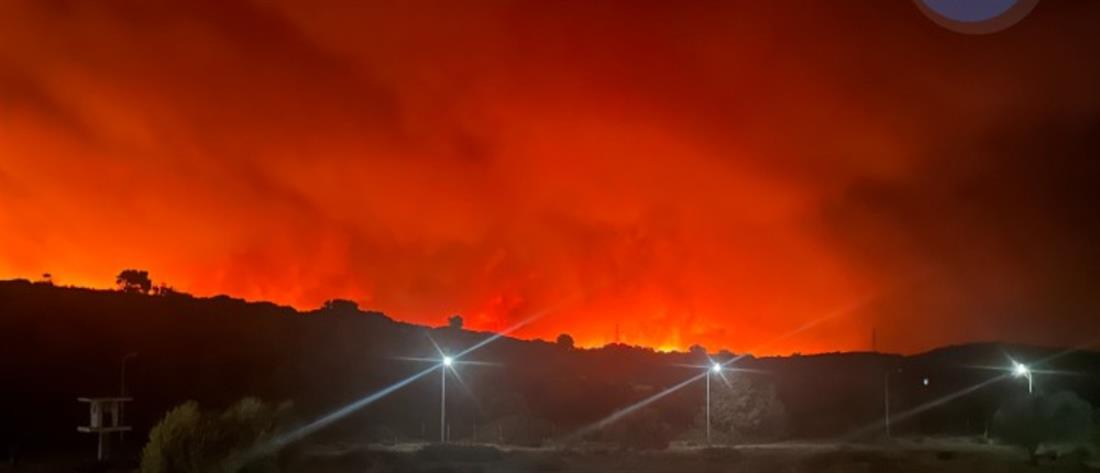 Φωτιά στη Ρόδο: Συνεχίζεται η πύρινη λαίλαπα για έβδομη μέρα