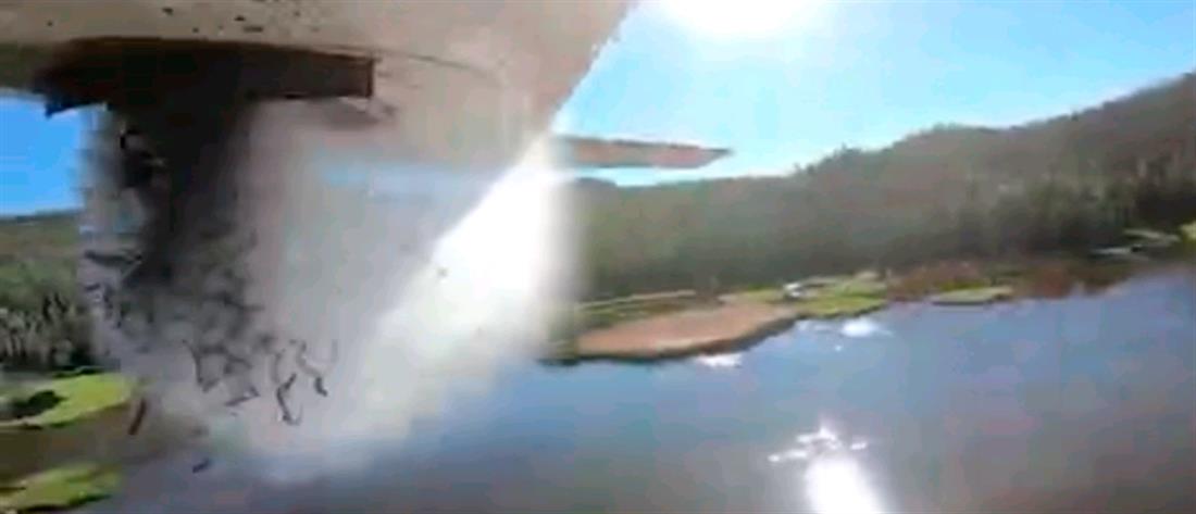 Γιούτα: Αεροπλάνο πετάει ψάρια σε λίμνη (βίντεο)