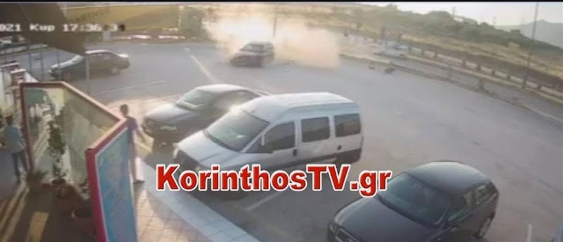 Κόρινθος: τρομακτικό τροχαίο δίπλα στην Διώρυγα (βίντεο)
