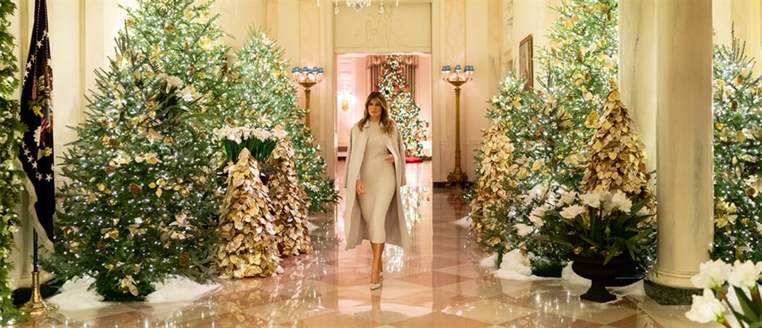 Η Μελάνια Τραμπ μας ξεναγεί στον χριστουγεννιάτικο Λευκό Οίκο (βίντεο)