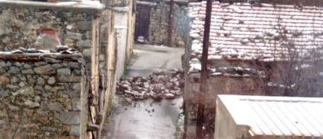 Κακοκαιρία “Διομήδης” - Κρήτη: Κατέρρευσε κτίσμα στον Άγιο Γεώργιο 