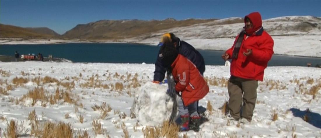 Χιόνια στη Βολιβία! (βίντεο)