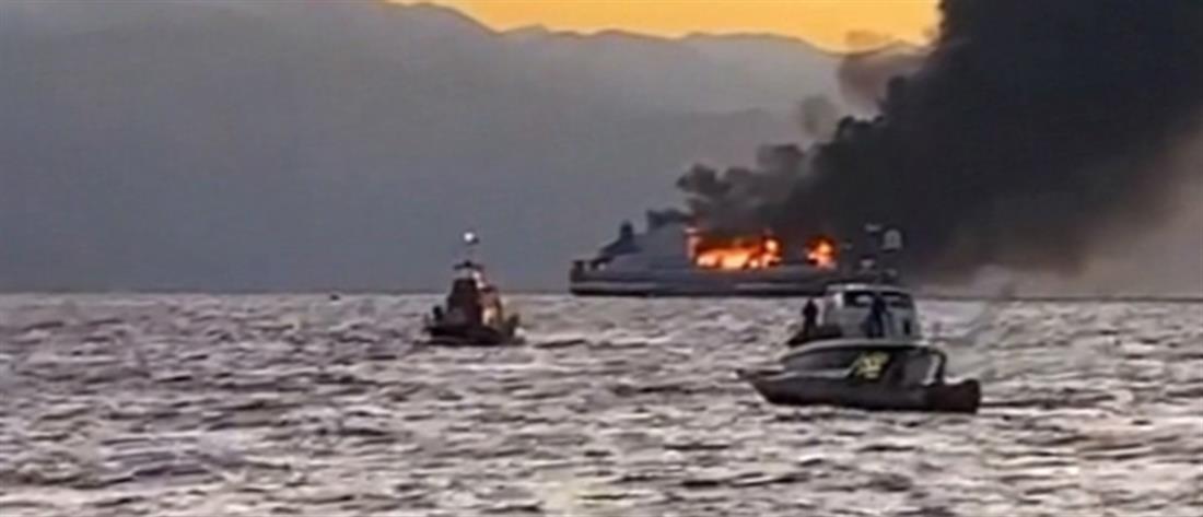 Φωτιά στο Euroferry Olympia: οδηγοί εγκλωβισμένοι στο πλοίο