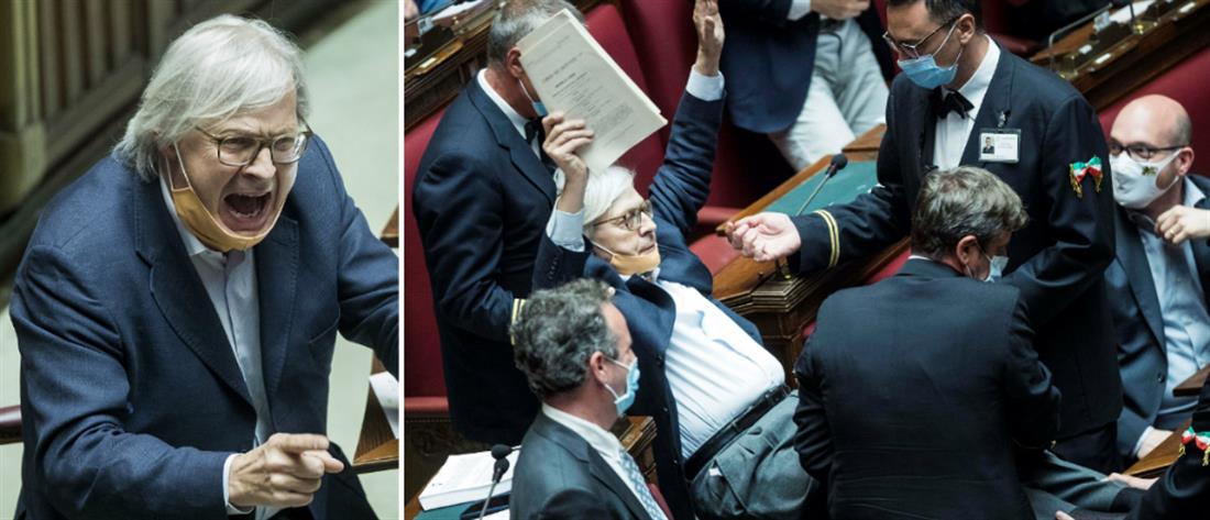 Ιταλία: “Σηκωτός” απομακρύνθηκε βουλευτής σε έξαλλη κατάσταση (βίντεο)