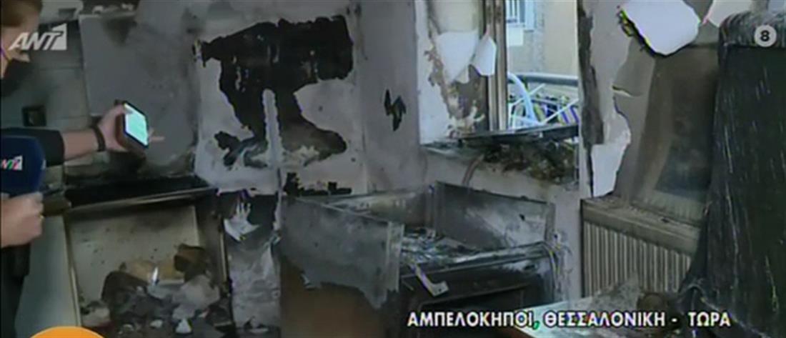 Θεσσαλονίκη: επιχείρηση διάσωσης άνδρα λόγω φωτιάς σε διαμέρισμα (βίντεο)