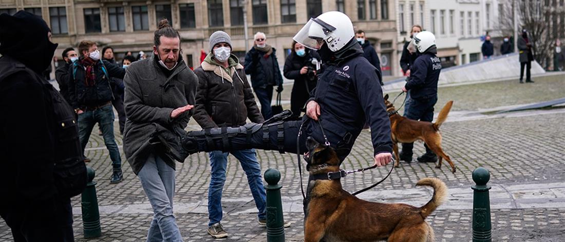 Κορονοϊός – Βέλγιο: Ένταση και συλλήψεις σε διαδήλωση κατά των μέτρων (εικόνες)