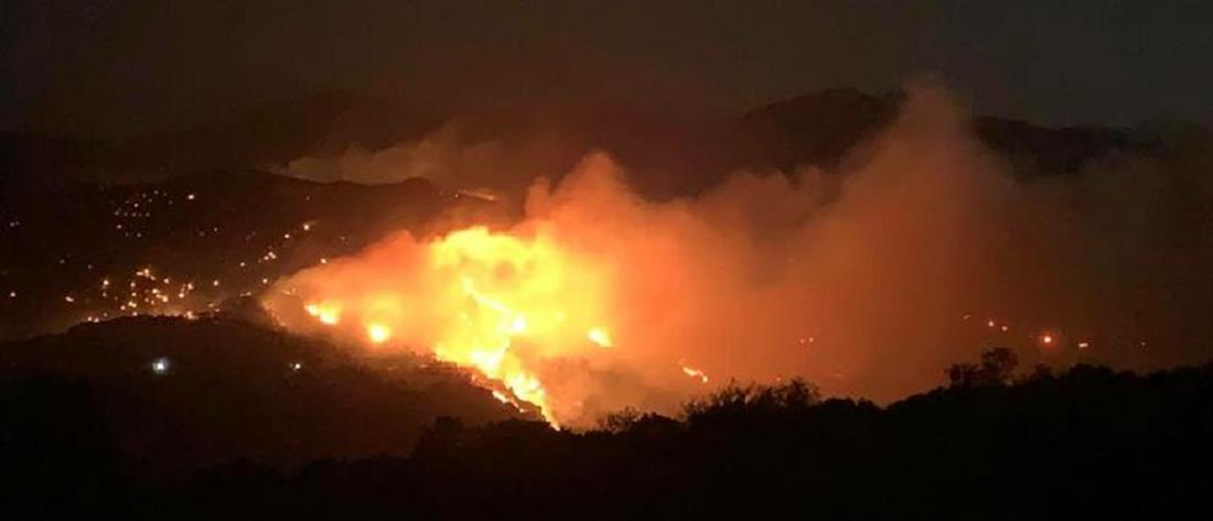 Φωτιά στο Λασίθι: Ολονύχτια μάχη με τις φλόγες