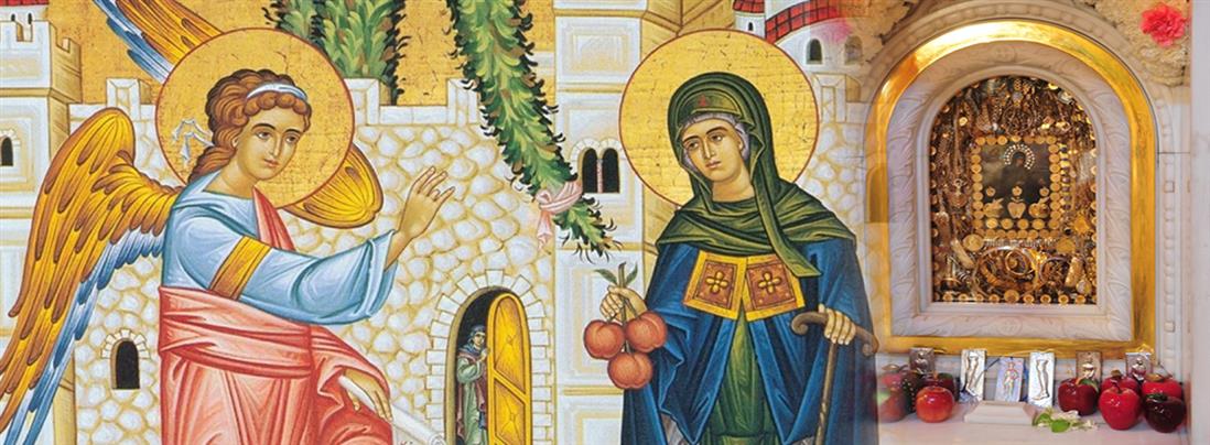 Αγία Ειρήνη Χρυσοβαλάντου: η προστάτιδα της εγκυμοσύνης και τα μήλα της ατεκνίας
