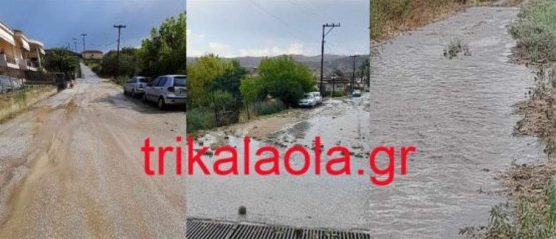 Κακοκαιρία στη Τρίκαλα: Καταστροφές από το χαλάζι και την καταιγίδα (βίντεο)