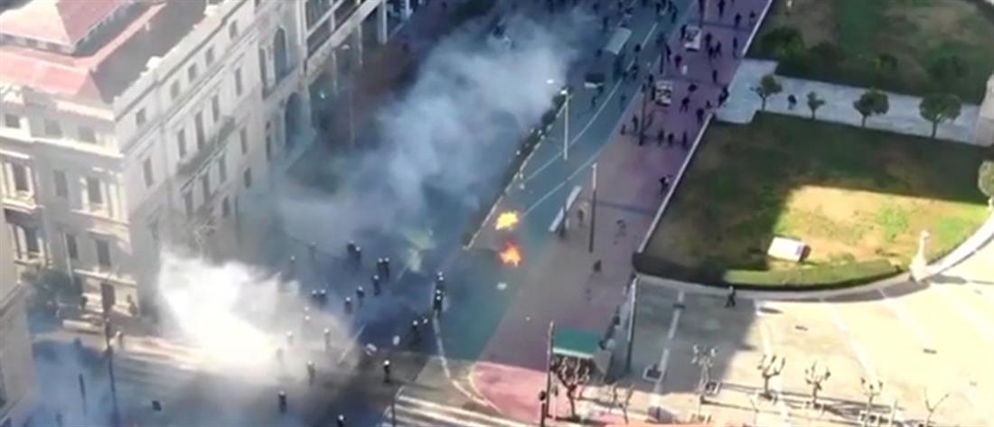 ΕΛΑΣ: Βίντεο από drone για τα επεισόδια στο συλλαλητήριο για τα ΑΕΙ