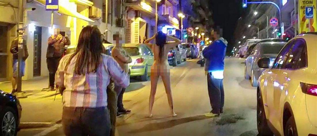 Θεσσαλονίκη: σάλος με γυμνή γυναίκα στο κέντρο της πόλης