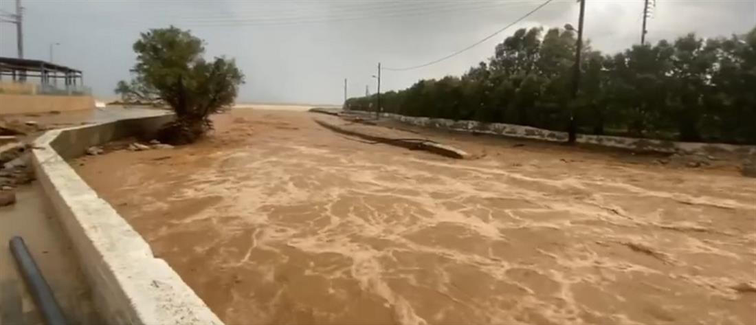 Κακοκαιρία - Ηράκλειο: πλημμύρισαν σπίτια και δρόμοι (εικόνες)