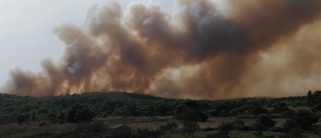 Αντιπεριφερειάρχης Ζακύνθου στον ΑΝΤ1: συνεχίζεται η μάχη με τις φλόγες (βίντεο)
