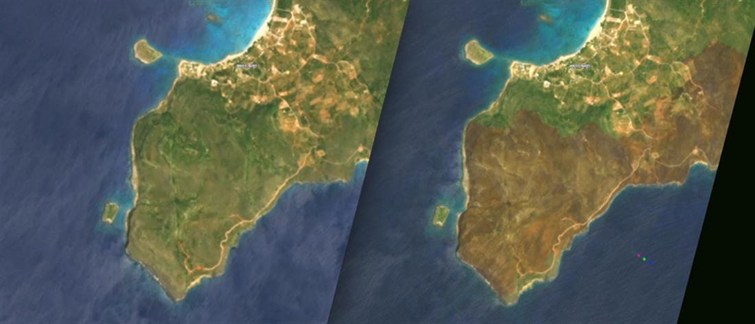 Θλιβερές εικόνες: Δορυφόρος αποκαλύπτει την καταστροφή στην Ελαφόνησο