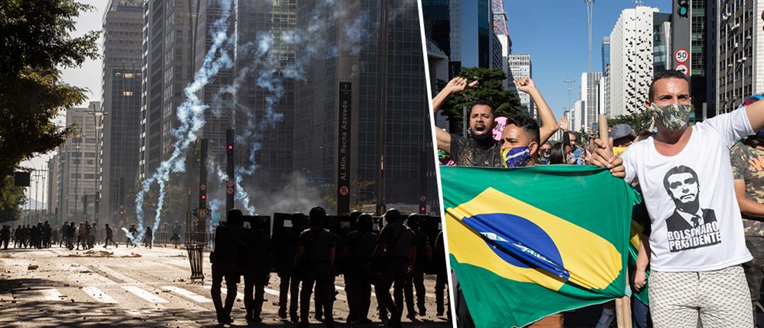 Χάος διαδηλώσεων στη Βραζιλία (εικόνες)