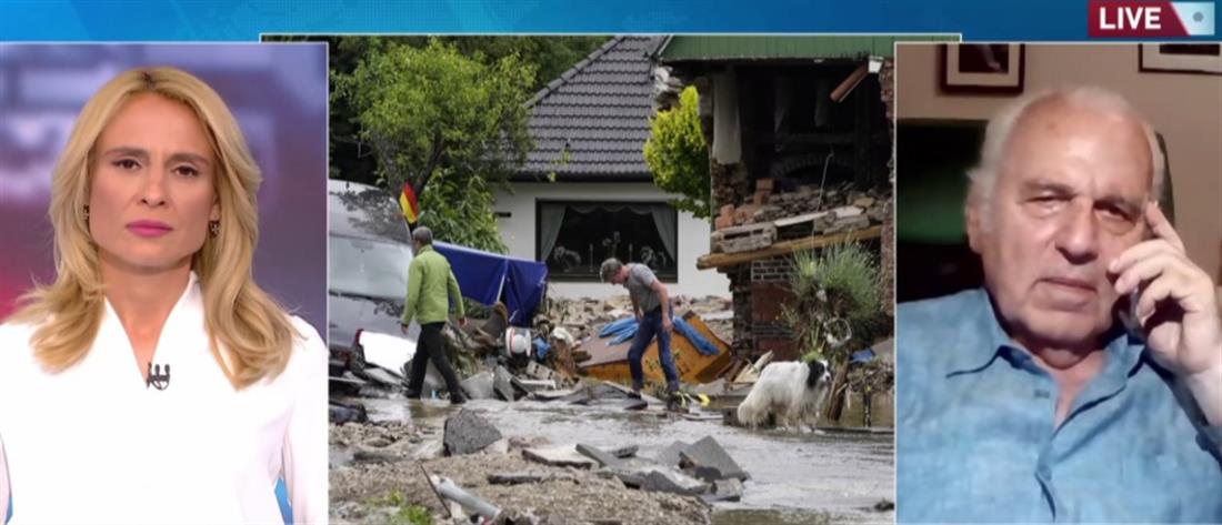 Πετράκης στον ΑΝΤ1: Θα ζήσουμε πλημμύρες σαν αυτές στη Γερμανία (βίντεο)