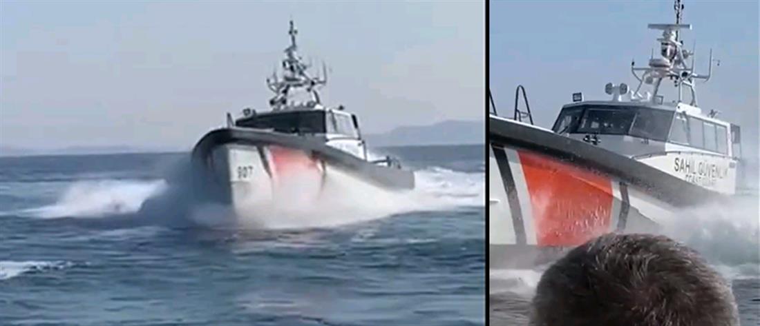 Παρενόχληση σκάφους του Λιμενικού από τουρκική ακταιωρό (εικόνες)