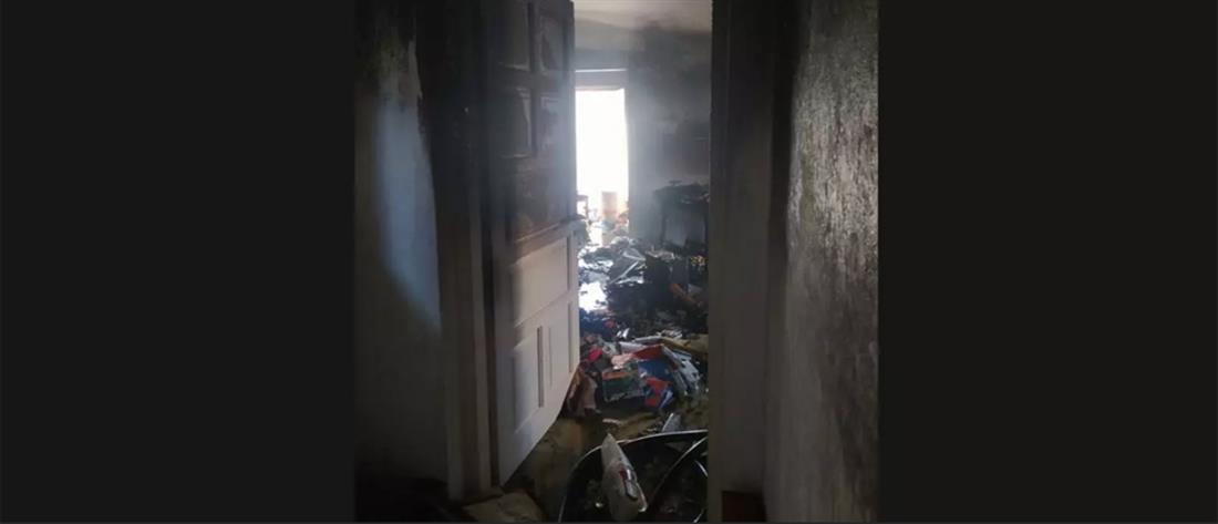 Φωτιά σε σπίτι στα Μάλια - Κάηκε ολοσχερώς (εικόνες)