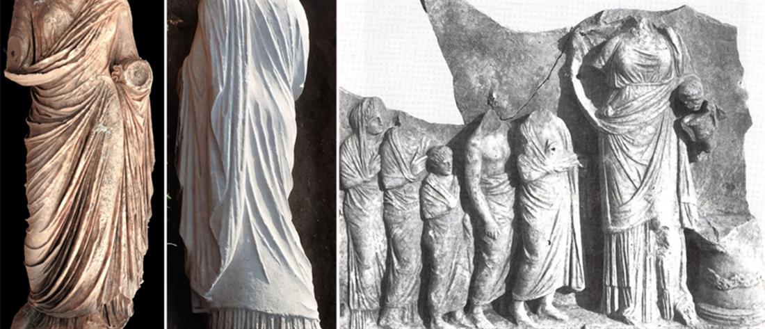 Επίδαυρος: γυναικείο άγαλμα αποκαλύφθηκε από την... βροχή (εικόνες)