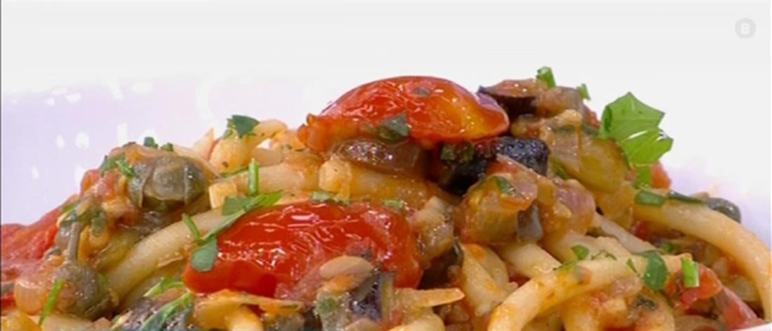 Συνταγή για νηστίσιμη μακαρονάδα με λαχανικά (βίντεο)