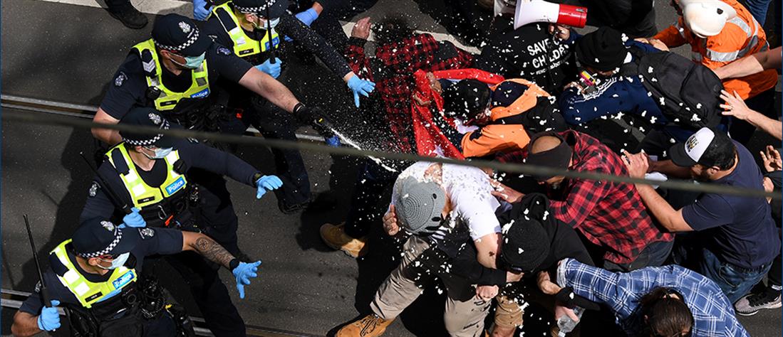 Κορονοϊός – Αυστραλία: διαδηλώσεις κατά του lockdown και συγκρούσεις με την αστυνομία
