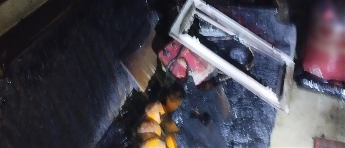 Ηράκλειο: Στις φλόγες τυλίχθηκε μεζονέτα (εικόνες)