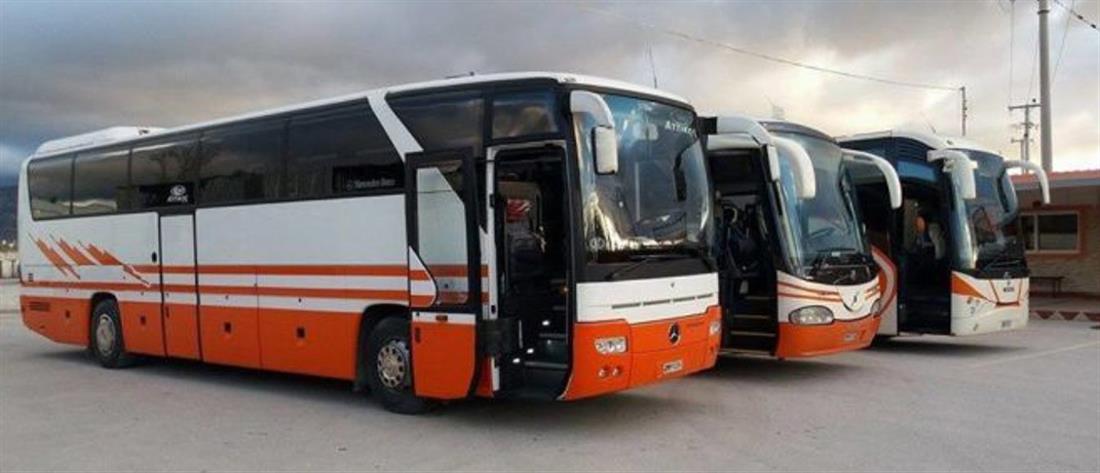 Λεωφορεία των ΚΤΕΛ ενισχύουν τις συγκοινωνίες της Αθήνας