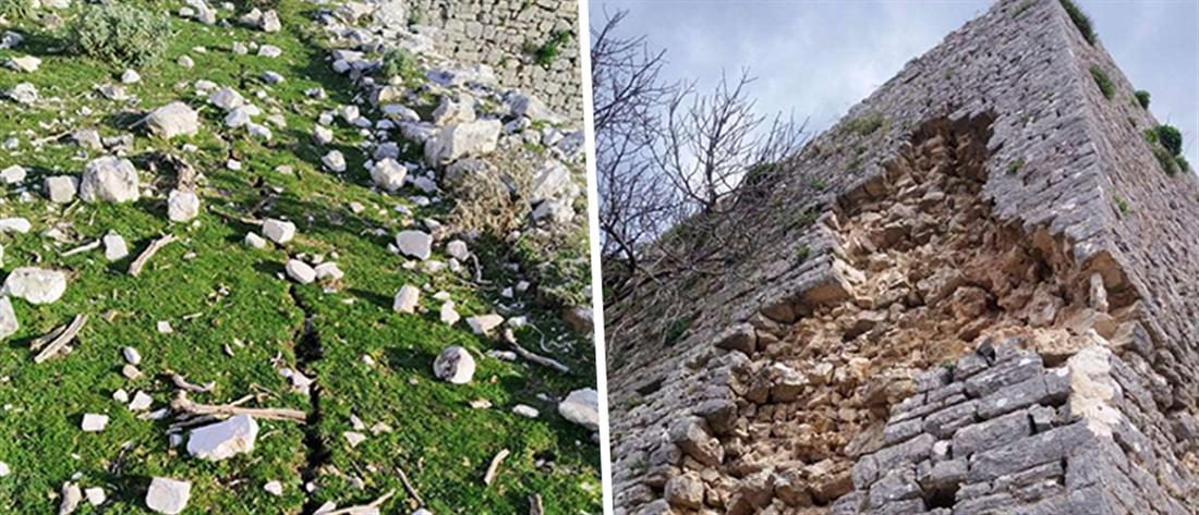 Σοβαρές ζημιές στο Κάστρο της Κιάφας από τον σεισμό (εικόνες)
