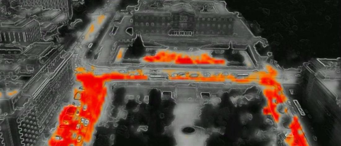 Το… “αποτύπωμα” του καύσωνα στο κέντρο της Αθήνας (βίντεο)