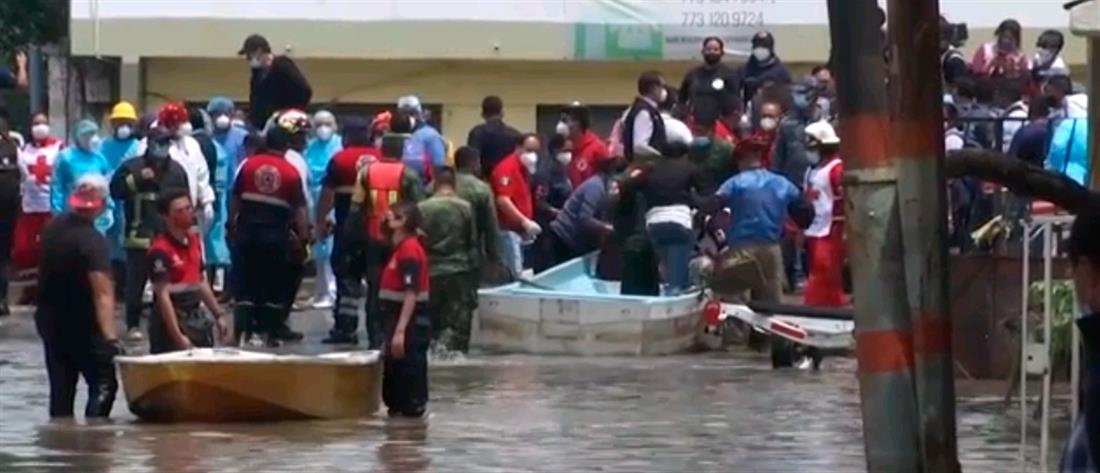 Πλημμύρες Μεξικό: ασθενείς με covid-19 πέθαναν στο νοσοκομείο (βίντεο)