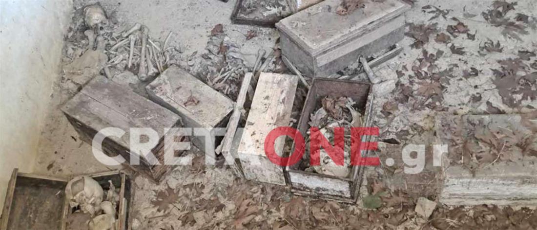 Ηράκλειο: εικόνες ντροπής στο νεκροταφείο - Πεταμένα οστά σε κοινή θέα (εικόνες)