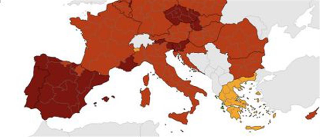 “Καμπανάκι” ECDC για Ελλάδα: Μειώνονται οι “πράσινες” περιοχές