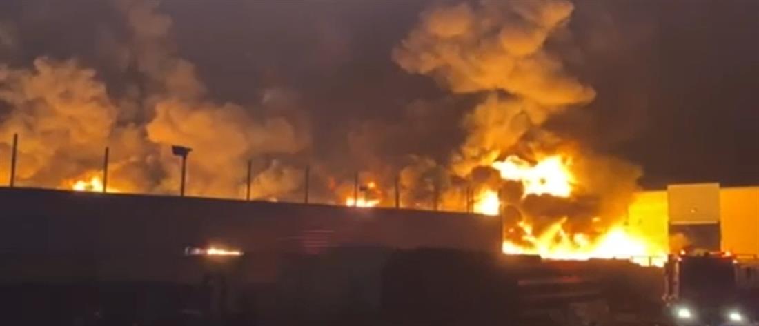 Ασπρόπυργος: Μεγάλη φωτιά σε εργοστάσιο