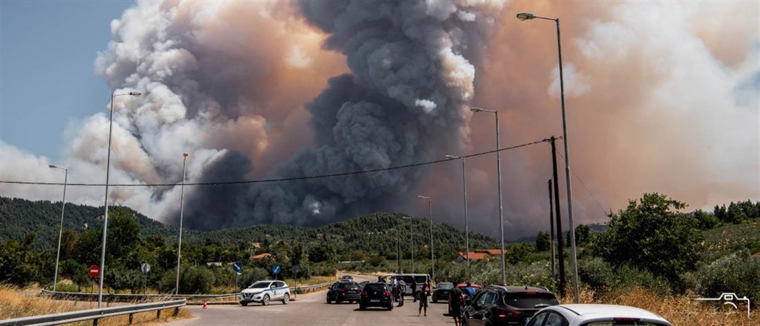 Φωτιά στην Εύβοια: αναζωπυρώσεις και νέα μέτωπα το Σάββατο (εικόνες)