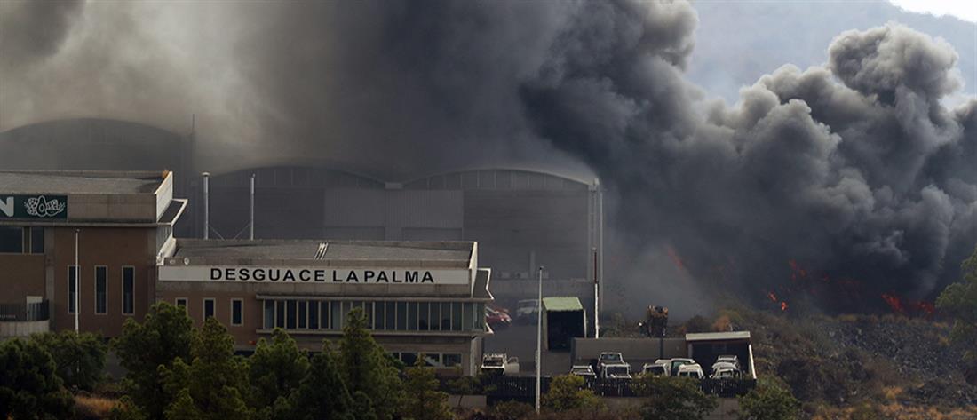 Λα Πάλμα – Ηφαίστειο: η λάβα κατάπιε... ένα εργοστάσιο τσιμέντου (εικόνες)