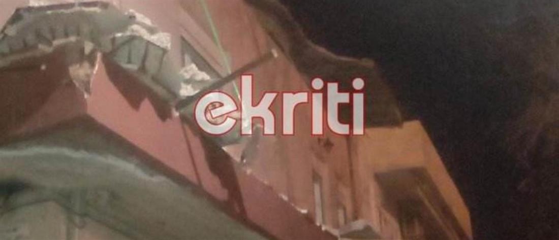 Ηράκλειο: Μπαλκόνι διαλύθηκε μετά από έκρηξη (εικόνες)
