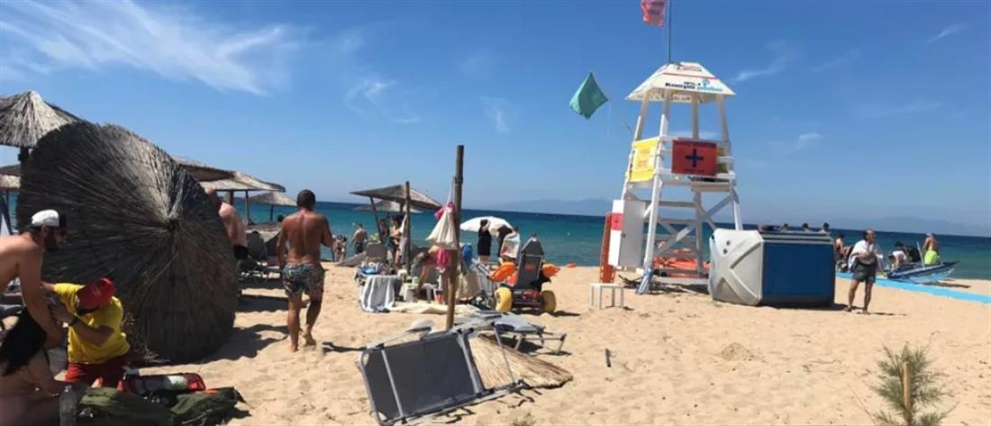 “Διάβολος σκόνης” στην Χαλκιδική: Το φαινόμενο που “χτύπησε” παραλία