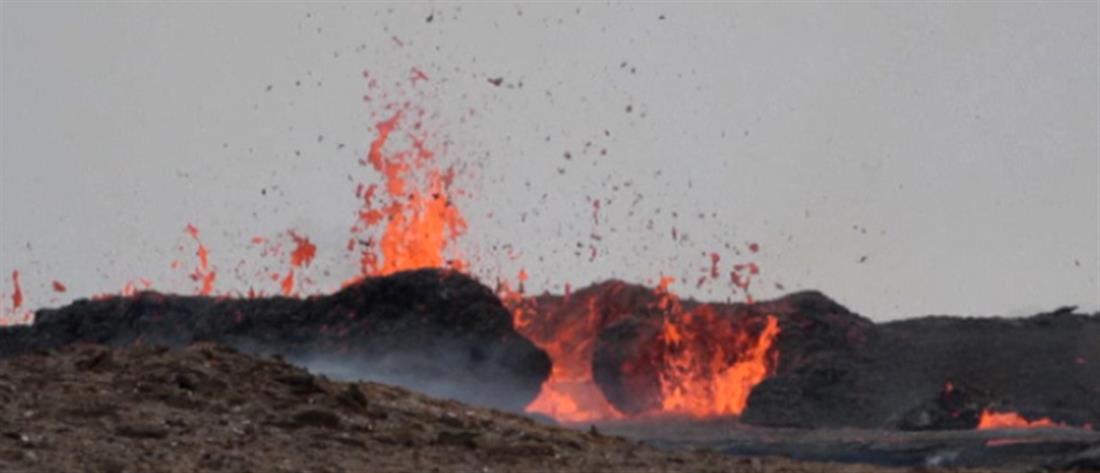 Ισλανδία: βίντεο από drone πάνω από το ηφαίστειο