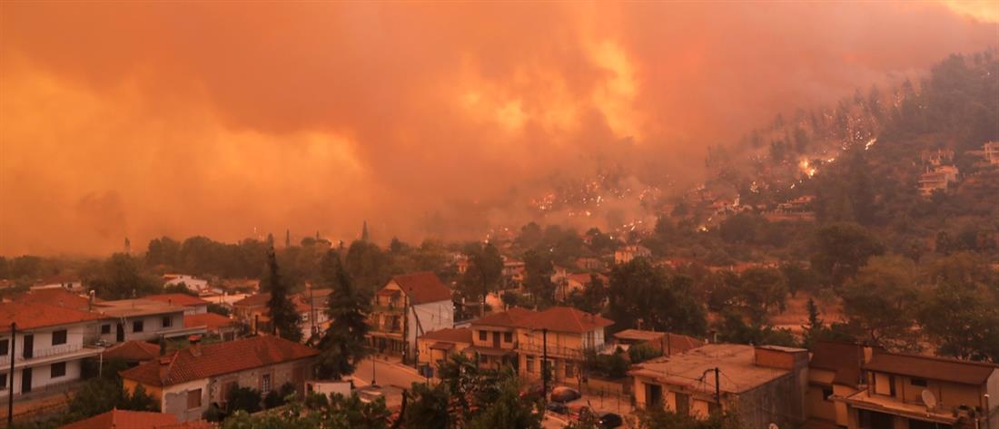 Φωτιά στην Εύβοια: Νέα αναζοπύρωση στο Ασμήνιο - Χτύπησαν οι καμπάνες