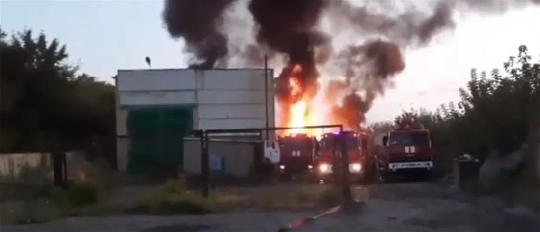 Πόλεμος στην Ουκρανία: Φωτιά σε δεξαμενές καυσίμων στη Ντανιέτσκ (εικόνες)