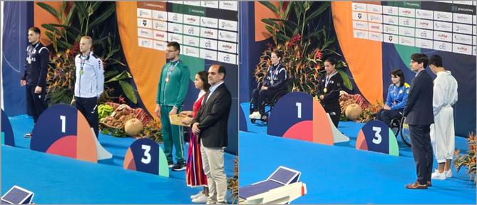 Παρά-Κολύμβηση: Μιχαλεντζάκης και Σταματοπούλου πήραν αργυρά μετάλλια